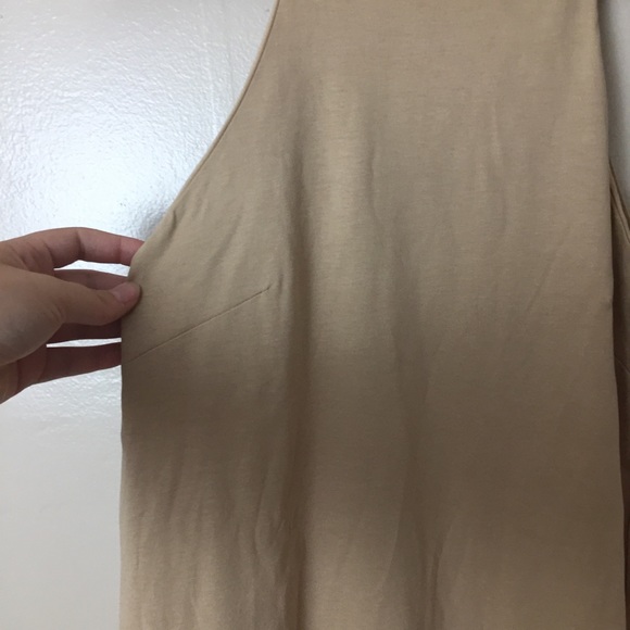 [Zara] Nude Tan Sleeveless Body Con Midi Dress - Picture 3 of 8